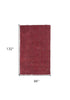 5' X 7' Red Heather Plain Indoor Area Rug