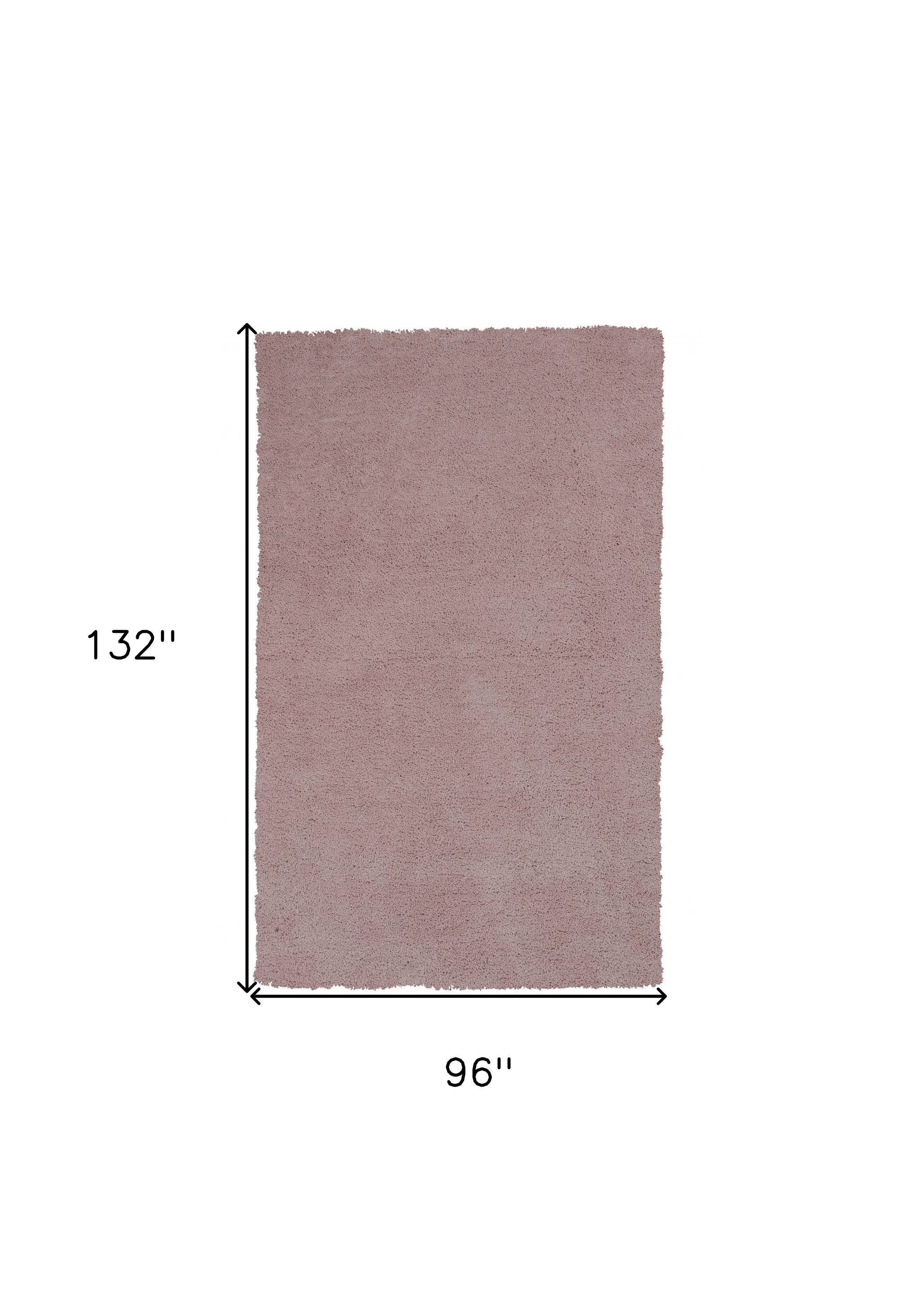 5' X 7' Rose Pink Plain Indoor Area Rug