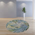 5'X8' Grey Blue Hand Tufted Tropical Palms Indoor Area Rug