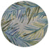 5'X8' Grey Blue Hand Tufted Tropical Palms Indoor Area Rug