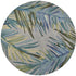 5'X8' Grey Blue Hand Tufted Tropical Palms Indoor Area Rug