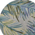 5'X8' Grey Blue Hand Tufted Tropical Palms Indoor Area Rug