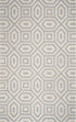 3'X5' Grey Hand Tufted Geometric Indoor Area Rug