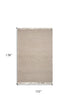 7' X 9'  Wool Natural Area Rug