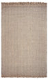 5'X8' Oatmeal Beige Hand Woven Houndstooth Indoor Area Rug