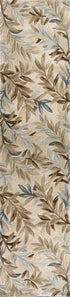 5'X8' Ivory Hand Tufted Pinnate Fronds Indoor Area Rug