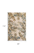 5'X8' Ivory Hand Tufted Pinnate Fronds Indoor Area Rug