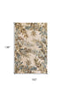 5'X8' Ivory Hand Tufted Pinnate Fronds Indoor Area Rug