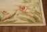 8' X 11'  Wool Ivory Tropical Greenery Area Rug