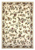 10'X13' Ivory Machine Woven Floral Vines Indoor Area Rug