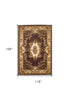 2' X 3' Polypropylene Plum Or Ivory Accent Rug