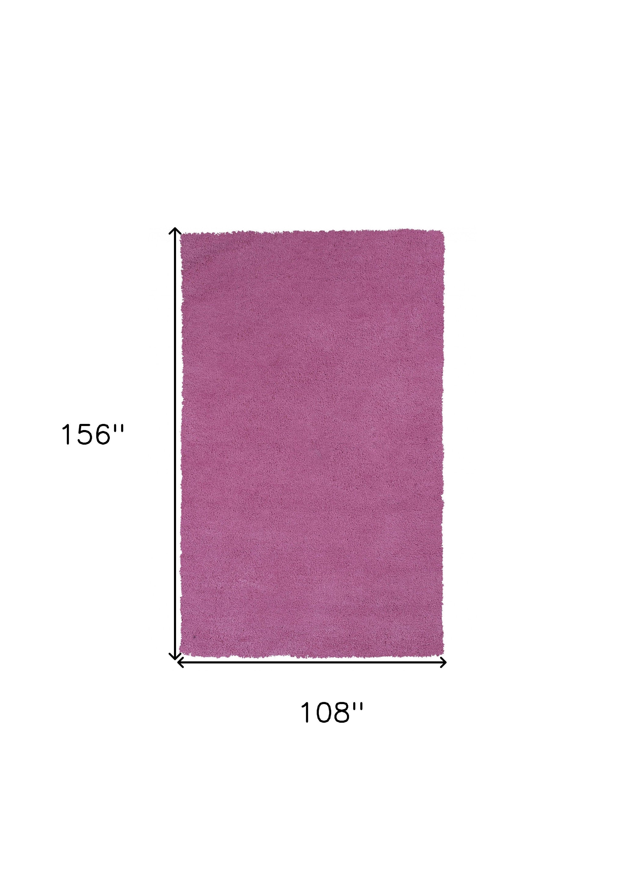 8' X 10' Polyester Hot Pink Area Rug