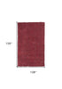 5' X 7' Red Heather Plain Indoor Area Rug