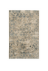 9'X12' Sand Blue Hand Loomed Traditional Floral Indoor Area Rug