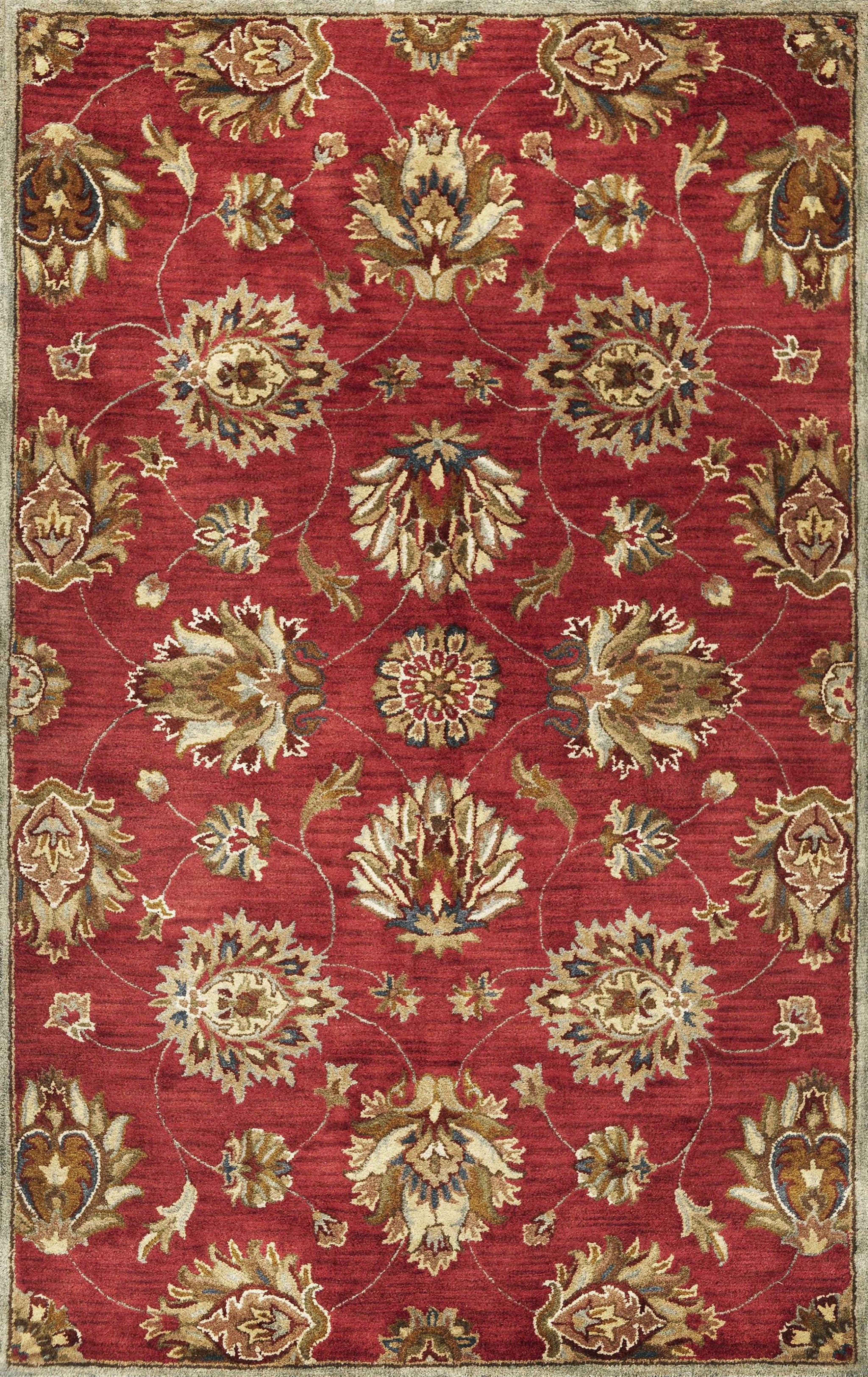 8' X 10' 6 Wool Red Area Rug