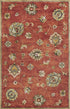 3'X5' Sienna Orange Hand Tufted Wool Traditional Floral Indoor Area Rug