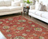 3'X5' Sienna Orange Hand Tufted Wool Traditional Floral Indoor Area Rug