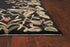 9' X 13' Green and Black Wool Tropical Floral Hand Tufted Area Rug