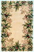 9' X 13' Ivory Wool Floral Hand Tufted Area Rug