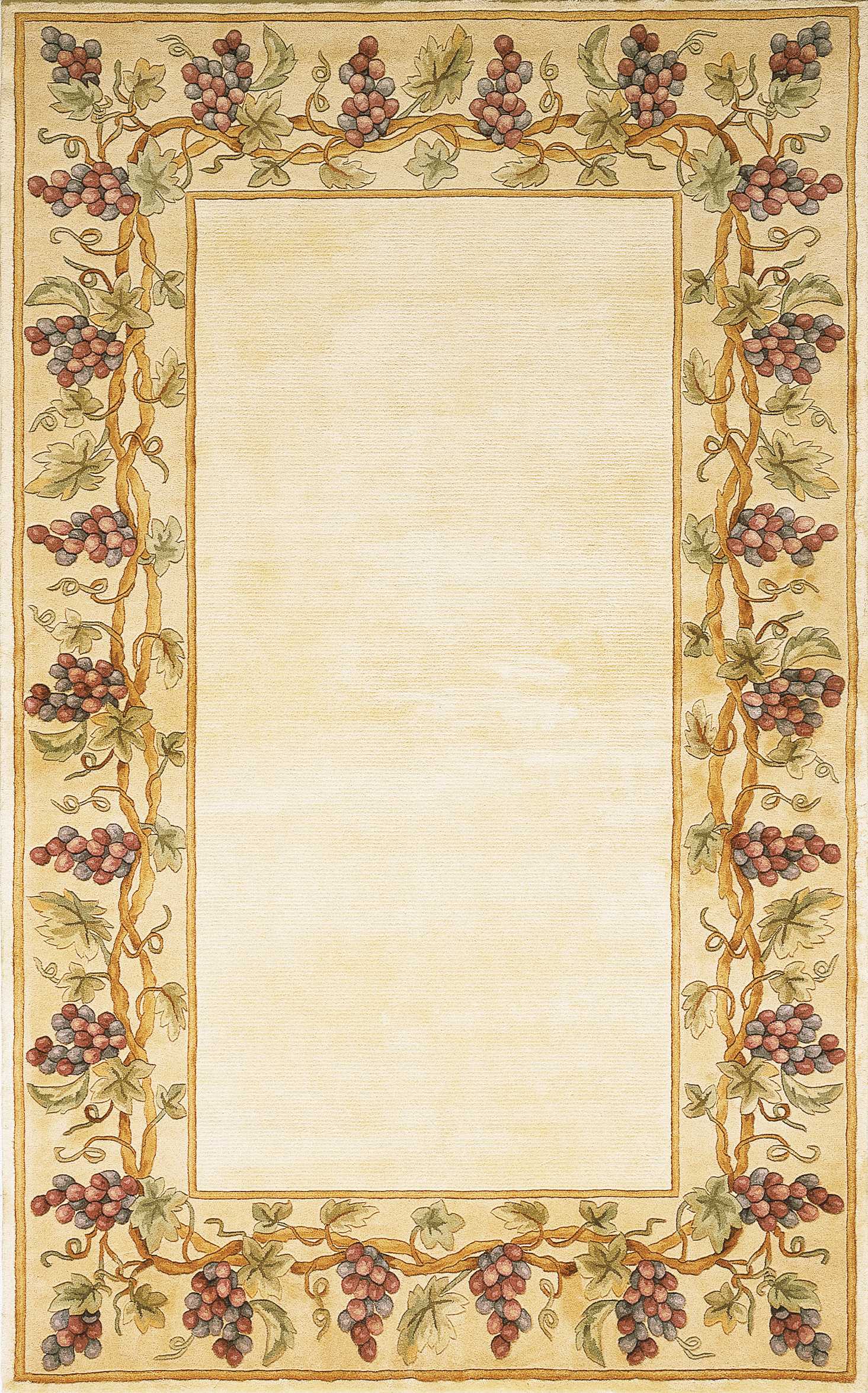 9' X 13' Ivory Wool Floral Hand Tufted Area Rug