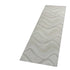 2' X 7' Ivory Abstract Waves Wool Runner Rug