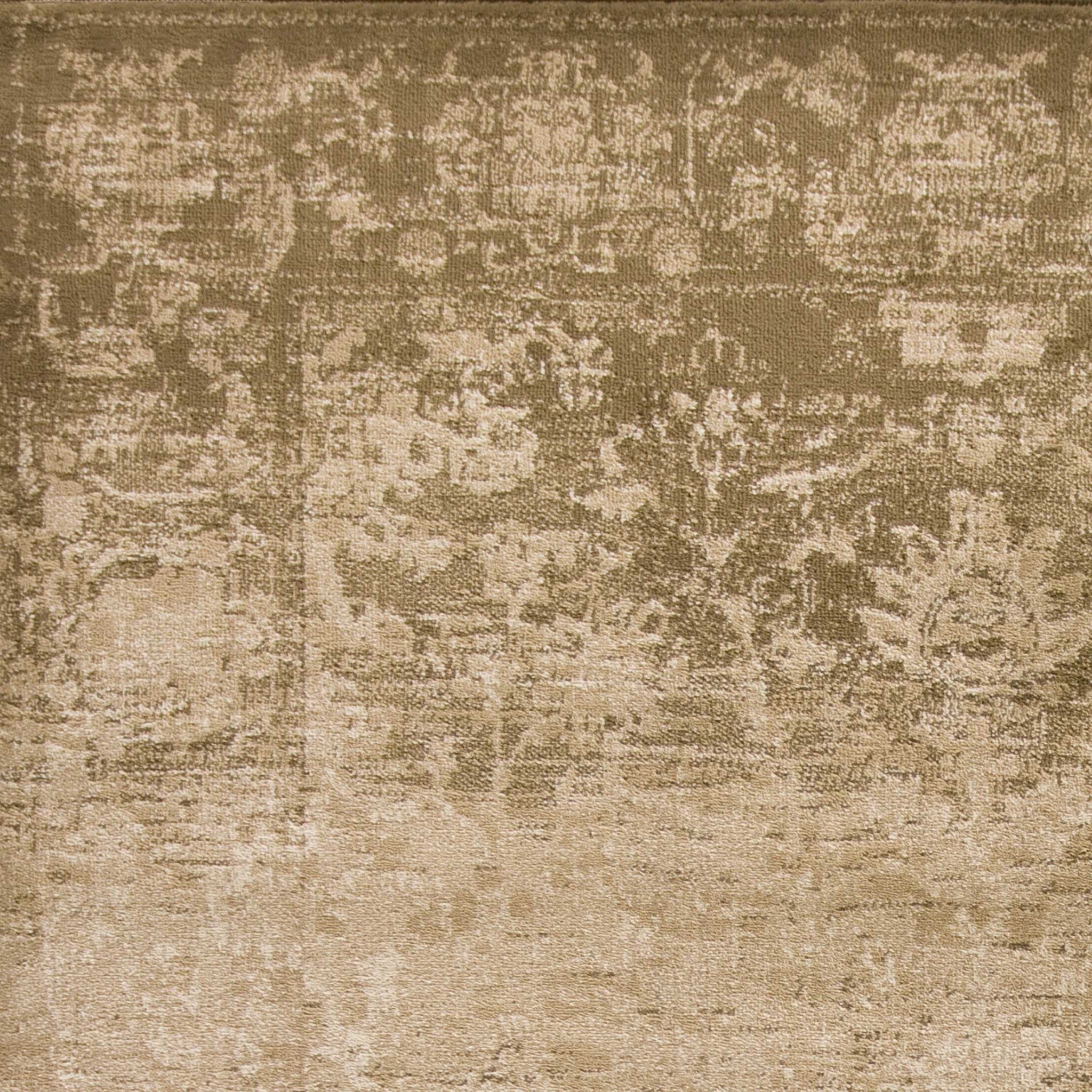 5'X8' Beige Machine Woven Distressed Floral Traditional Indoor Area Rug