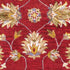 2' X 7' Red Floral Vines Bordered Wool Runner Rug