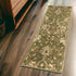 8' x 11' Green and Ivory Wool Floral Handmade Area Rug