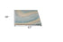 5'X8' Ocean Blue Beige Hand Tufted Abstract Waves Indoor Area Rug