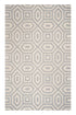 3'X5' Grey Hand Tufted Geometric Indoor Area Rug