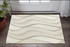 2' X 7' Ivory Abstract Waves Wool Runner Rug