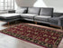 5'X8' Red Black Machine Woven Floral Traditional Indoor Area Rug