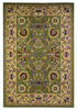 5' X 8' Green Or Taupe Floral Bordered Area Rug