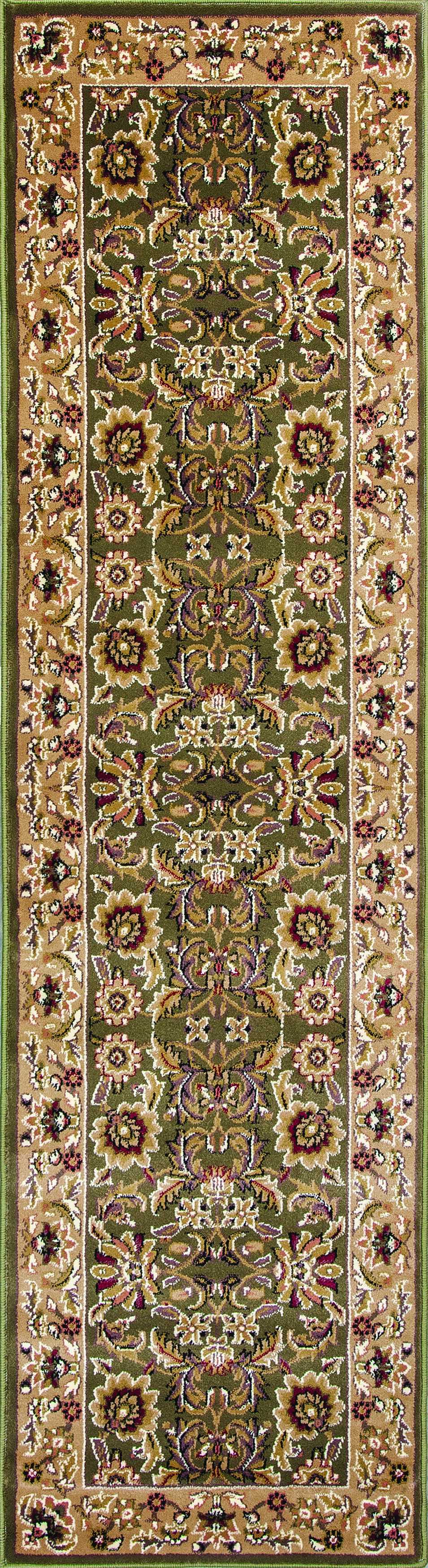 5' X 8' Green Or Taupe Floral Bordered Area Rug