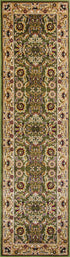 5' X 8' Green Or Taupe Floral Bordered Area Rug