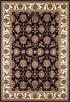 5' X 8' Black Or Ivory Floral Bordered Area Rug