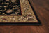 Black And Beige Octagon Floral Vines Area Rug