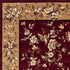 5' X 8' Red Or Beige Floral Bordered Area Rug