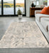 5' X 8' Ivory Or Grey Vintage Diamond Indoor Area Rug