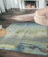 7' X 10'  Polypropylene Blue Or  Green Area Rug