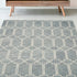 8'X10' Slate Blue Hand Tufted Geometric Indoor Area Rug