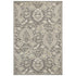 7' X 9' Grey Floral Vine Uv Treated Indoor Area Rug