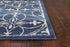 7' X 9' Denim Vintage Trellis Uv Treated Indoor Area Rug