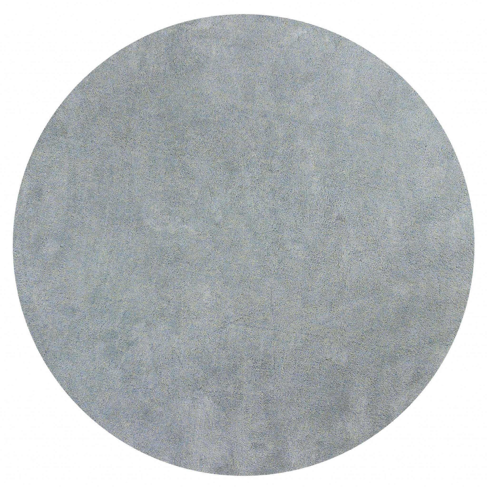 6' Blue Heather Round Indoor Shag Rug