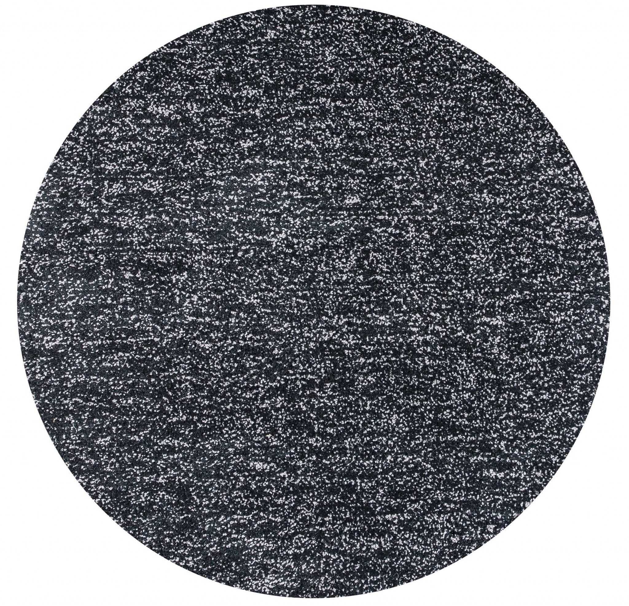 5'X7' Black Heather Indoor Shag Rug