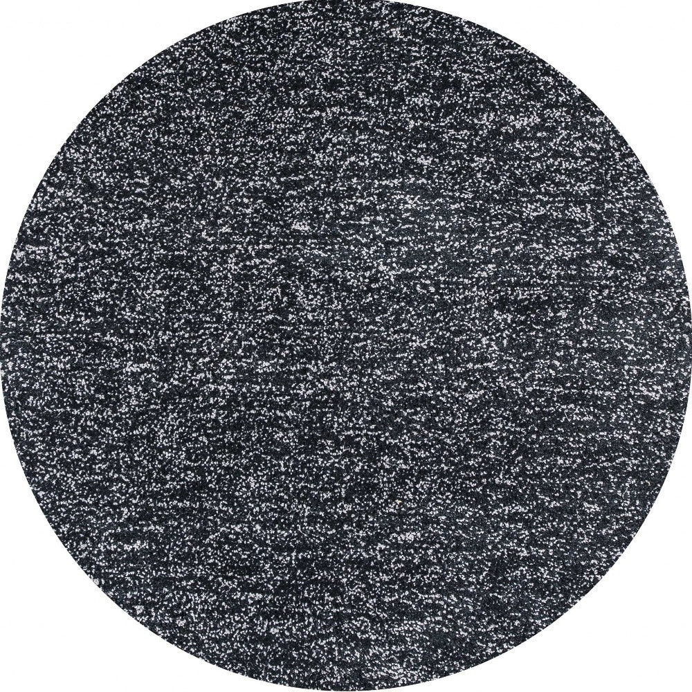 5'X7' Black Heather Indoor Shag Rug