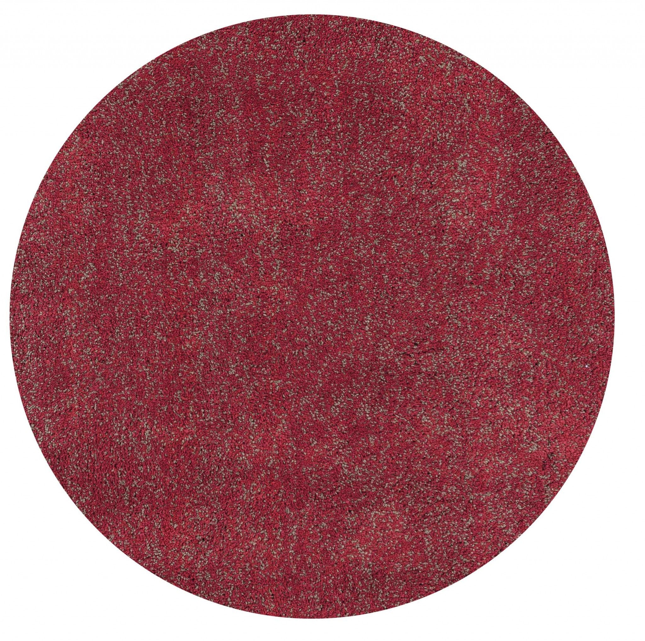 5' X 7' Red Heather Plain Indoor Area Rug