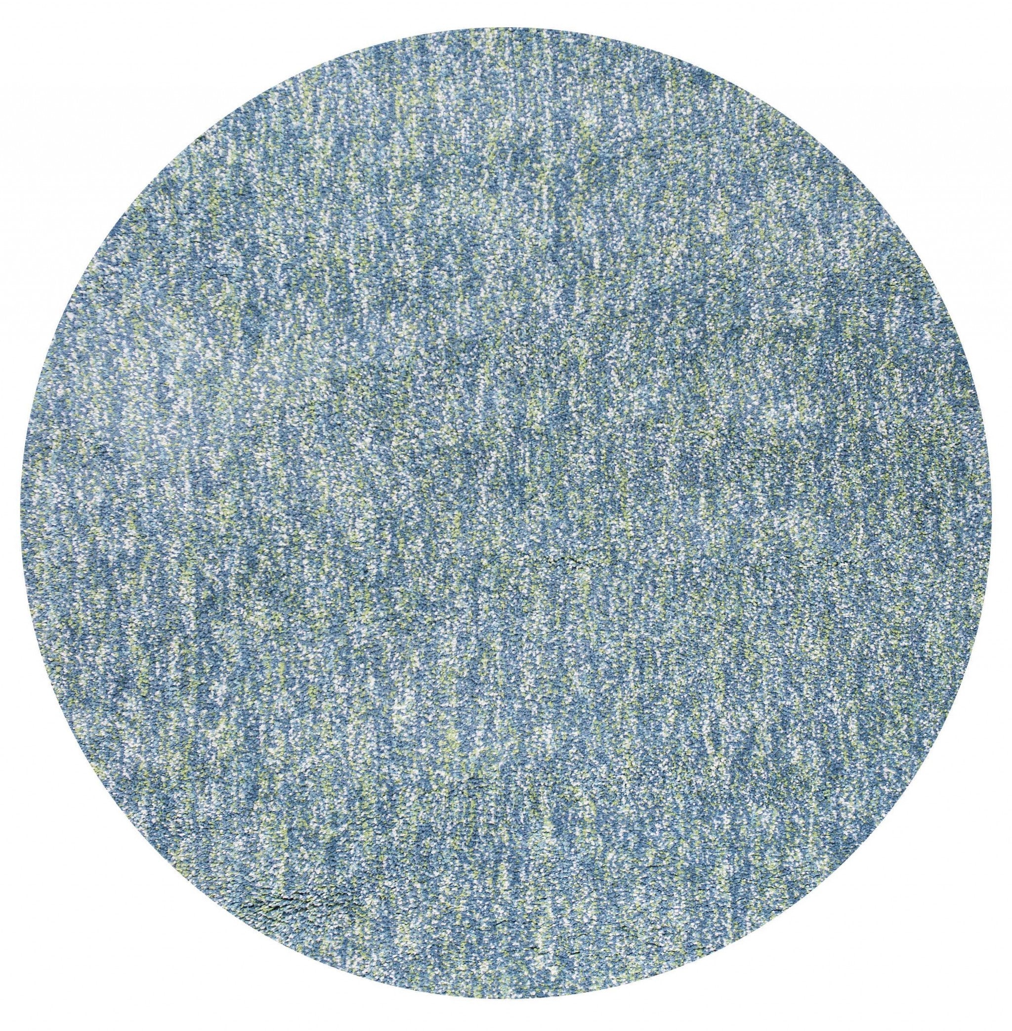 6' Seafoam Heather Round Indoor Shag Rug