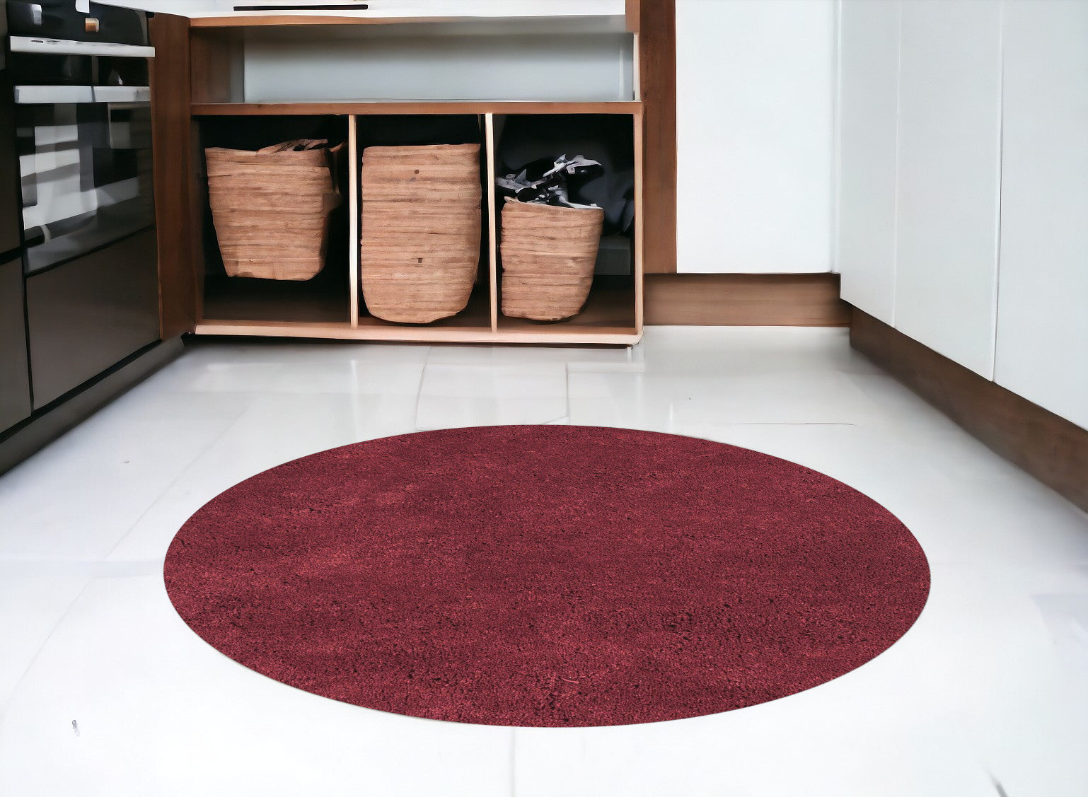 5'X7' Red Indoor Shag Rug