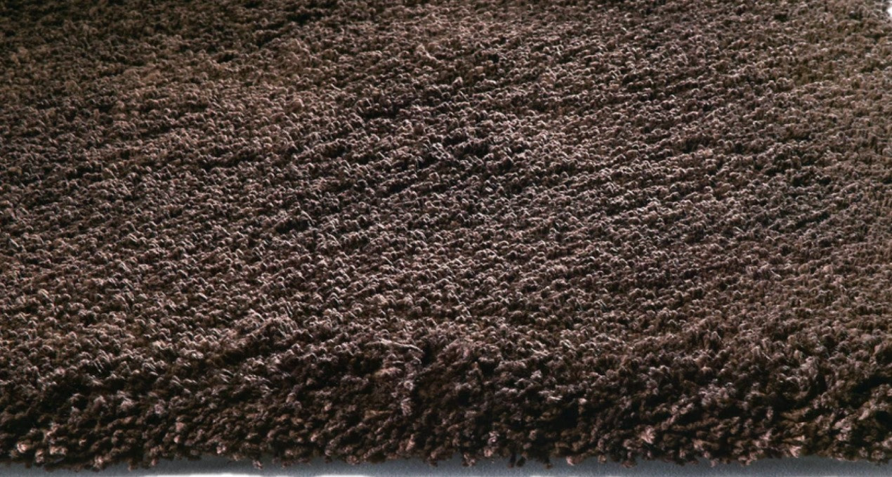 8' X 11' Espresso Brown Shag Area Rug